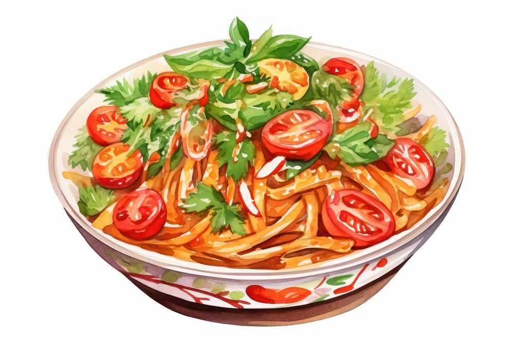 Spaghetti noodle pasta plate. AI generated Image by rawpixel.