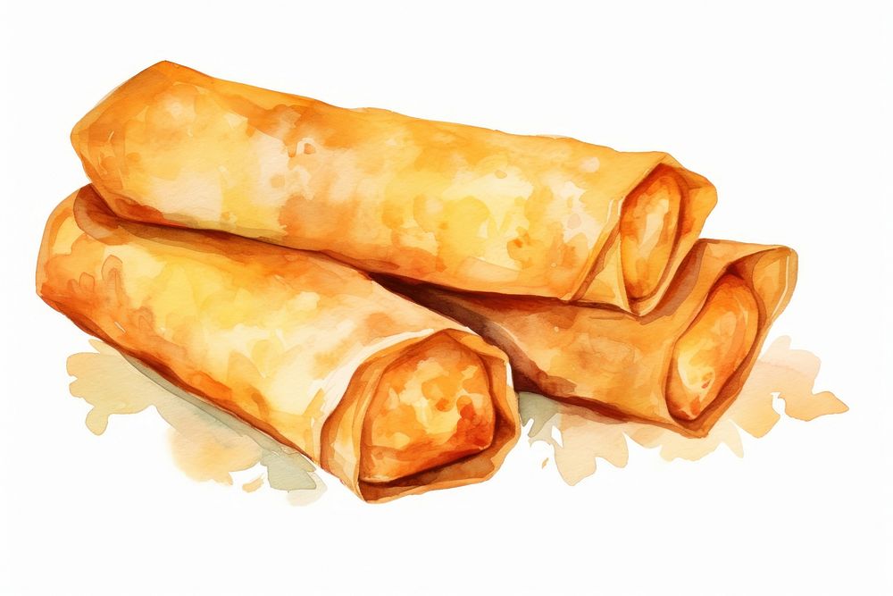 Food white background spring roll freshness. AI generated Image by rawpixel.