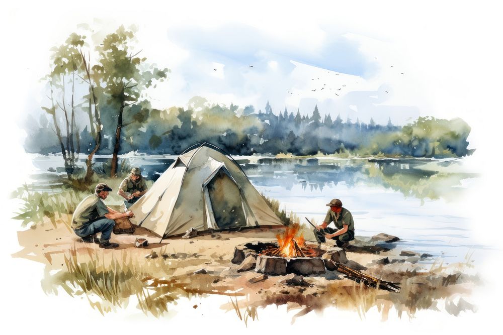 Camping tent outdoors building. AI generated Image by rawpixel.