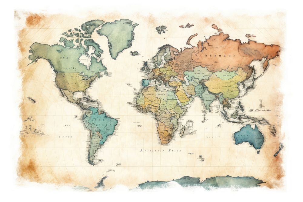 Map backgrounds topography stained. AI generated Image by rawpixel.