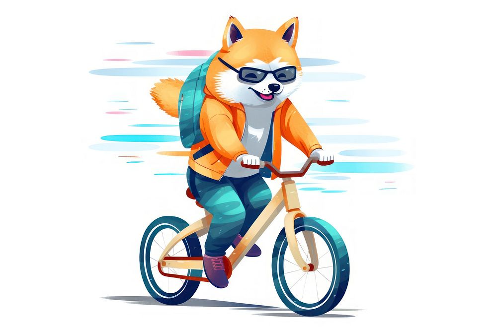 Bicycle vehicle cycling cartoon. AI generated Image by rawpixel.