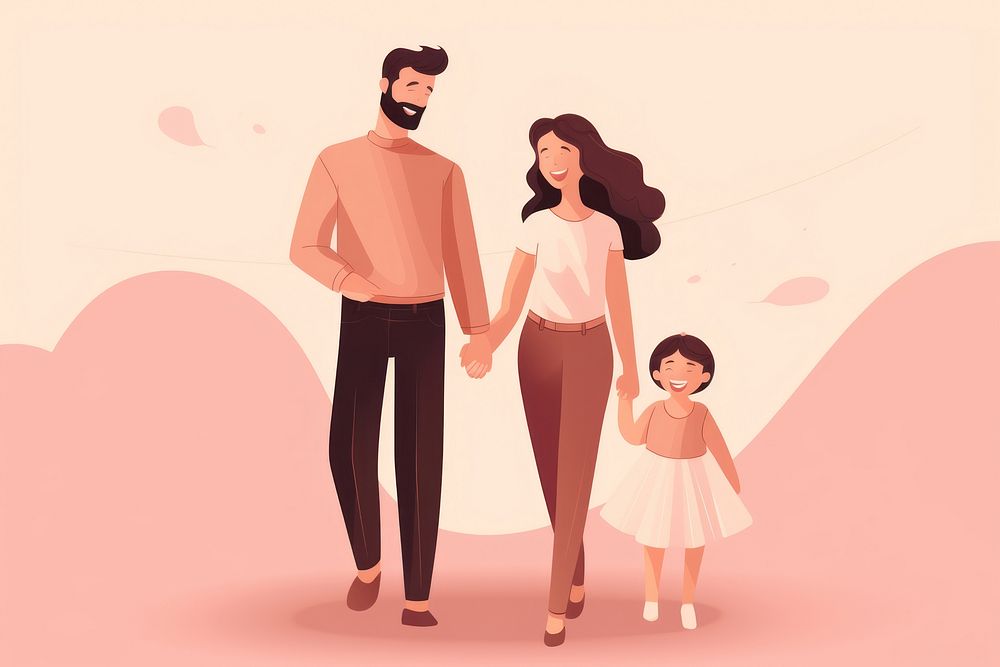 Family adult pink pink background. AI generated Image by rawpixel.