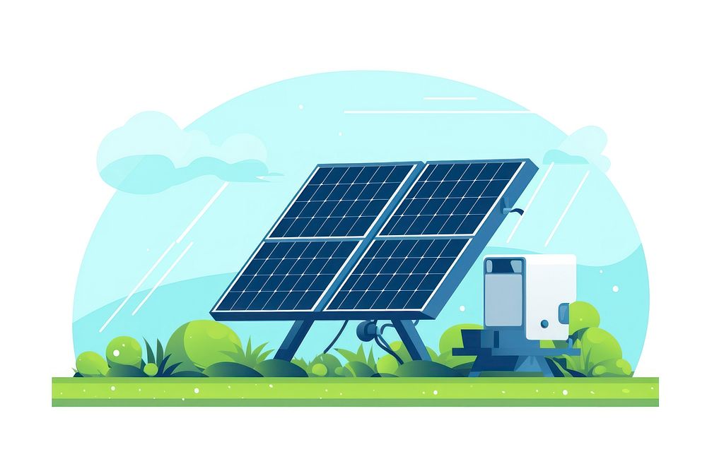 Grass field environmentalist electricity. AI generated Image by rawpixel.