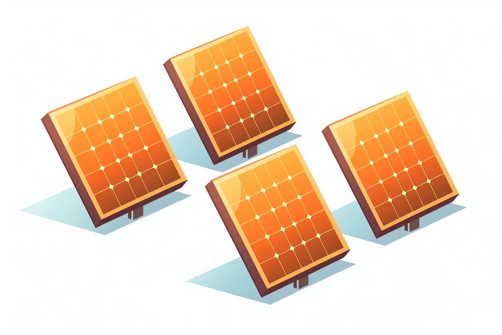 Sun white background solar panels technology. AI generated Image by rawpixel.