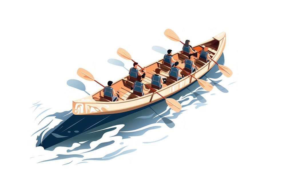 Boat vehicle rowboat rowing. AI generated Image by rawpixel.