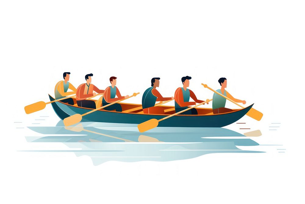 Boat canoeing rowboat vehicle. AI generated Image by rawpixel.