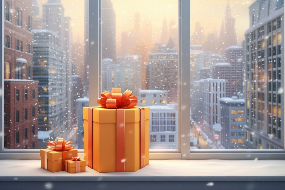 City architecture christmas building. AI generated Image by rawpixel.