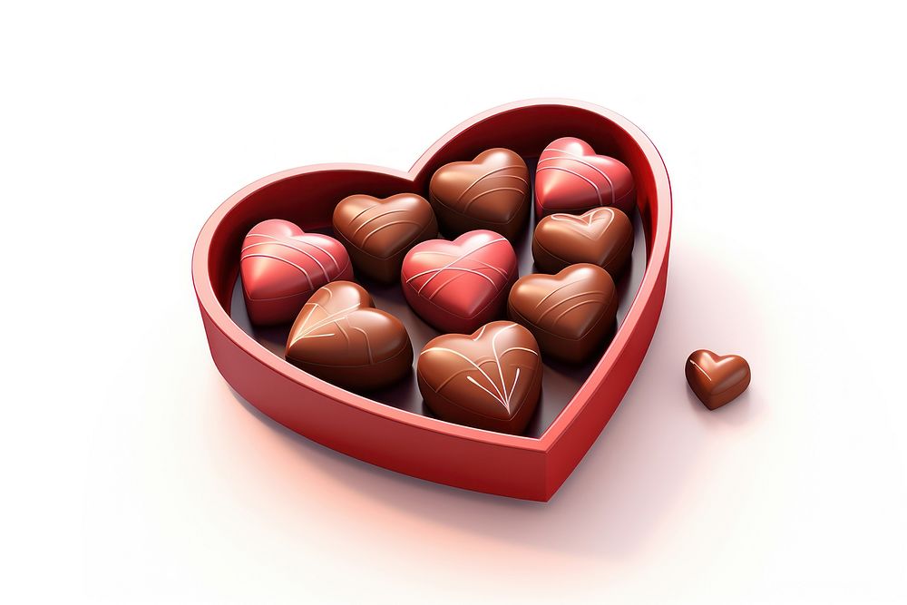 Chocolate dessert heart food. AI generated Image by rawpixel.