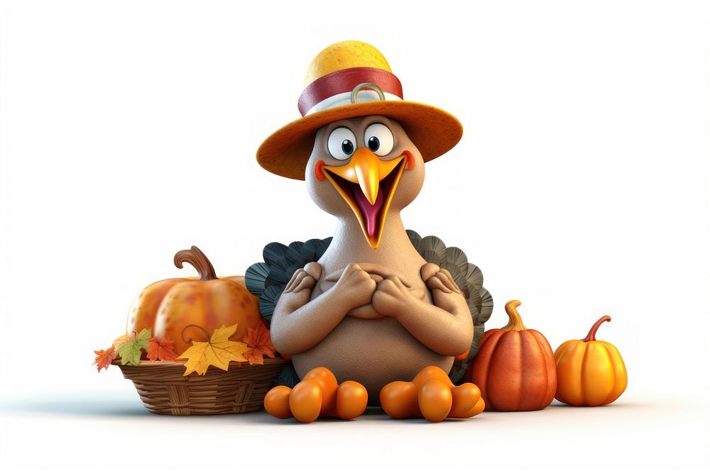 Thanksgiving vegetable cartoon pumpkin. AI generated Image by rawpixel.