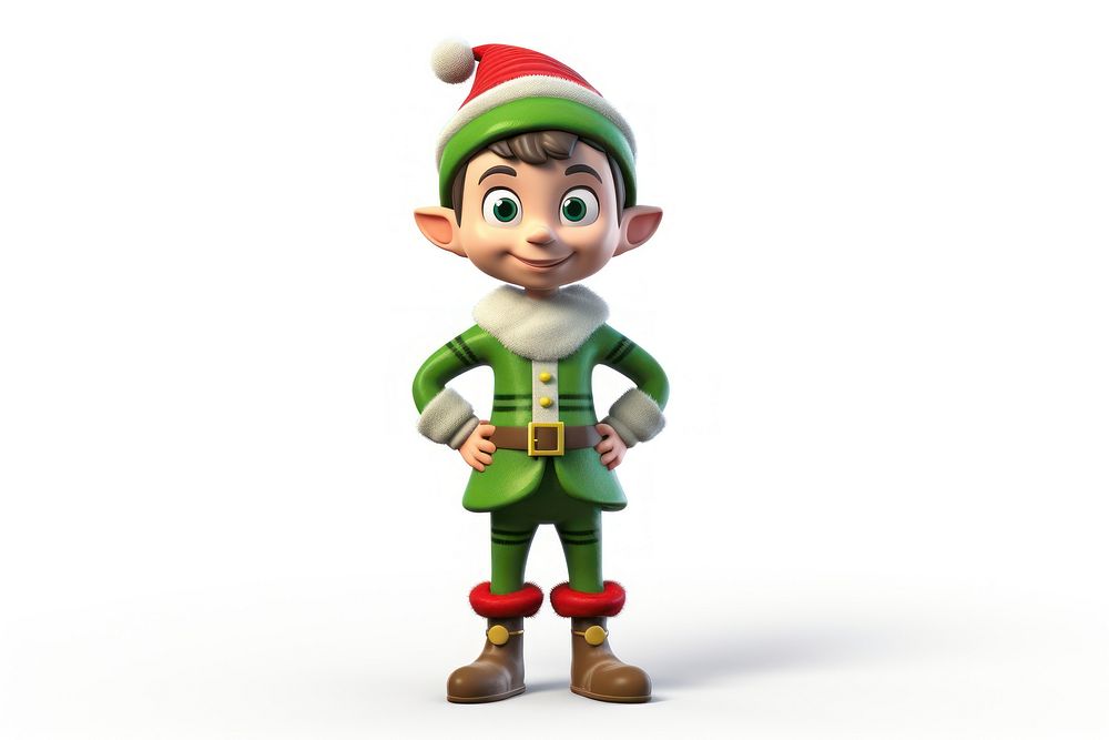 Figurine elf white background representation. AI generated Image by rawpixel.