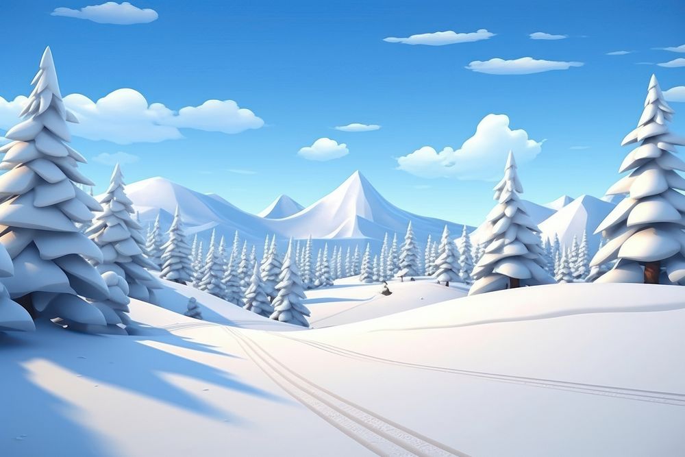 Landscape winter outdoors nature. AI generated Image by rawpixel.