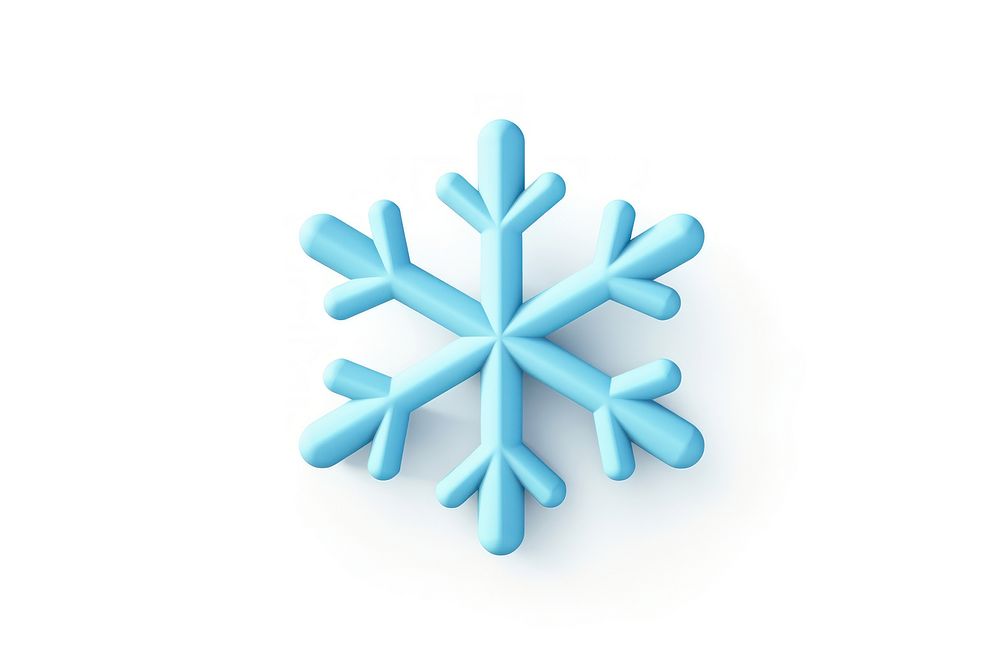 Snowflake white white background christmas. AI generated Image by rawpixel.