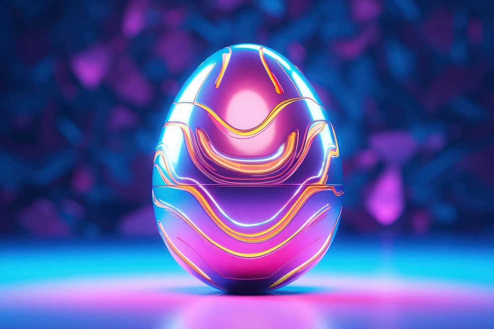 Futuristic sphere easter egg. AI generated Image by rawpixel.