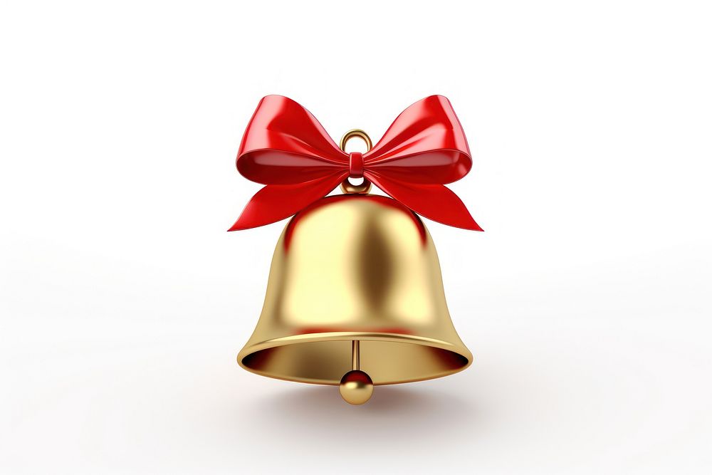 Christmas bell white background celebration. AI generated Image by rawpixel.