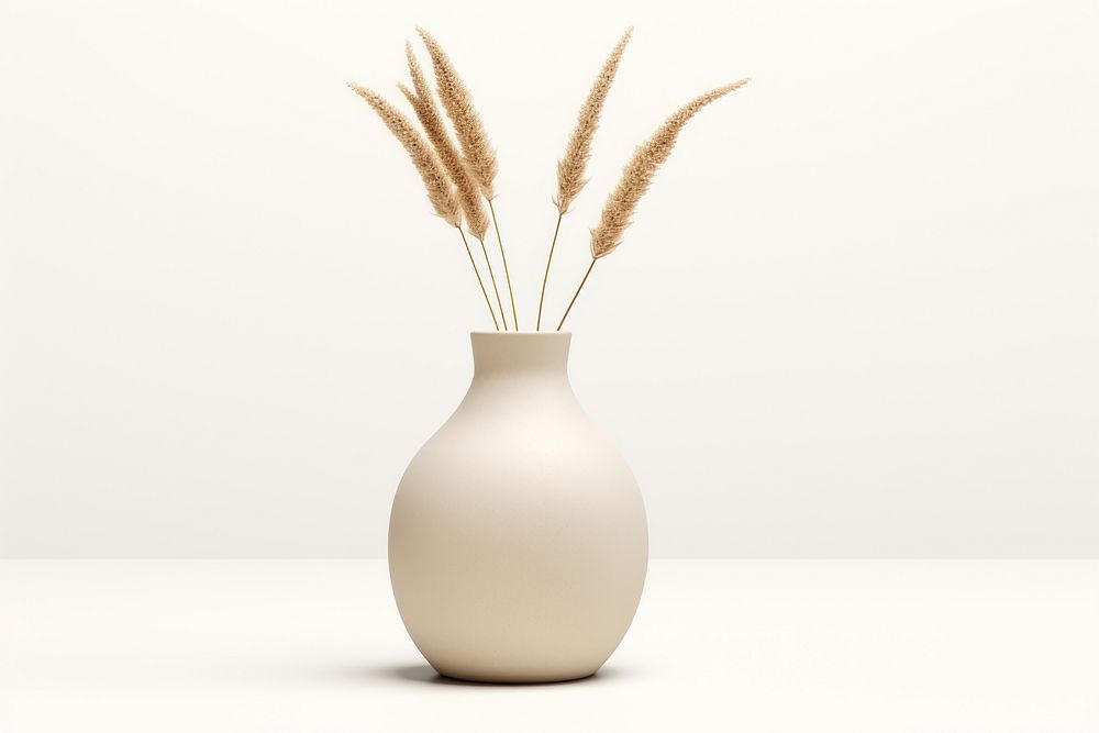 Vase ceramic plant white background. AI generated Image by rawpixel.