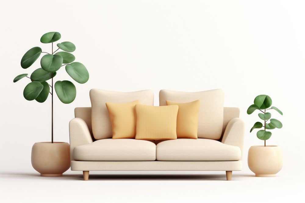 Pillow plant furniture cushion. AI generated Image by rawpixel.