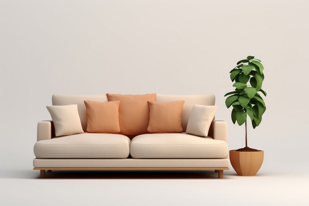 Pillow plant furniture cushion. AI generated Image by rawpixel.