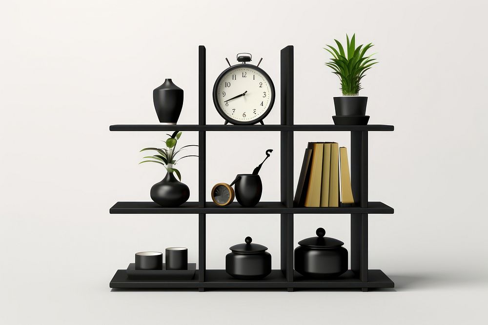 Shelf furniture plant arrangement. AI generated Image by rawpixel.