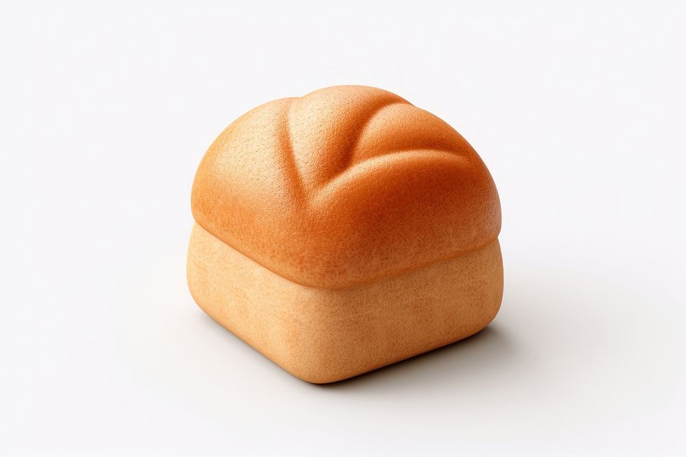 Bread loaf food white background simplicity. 