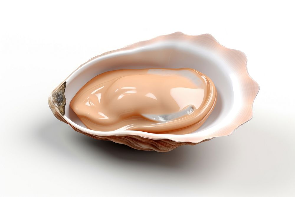 Oyster seafood shell white background. AI generated Image by rawpixel.