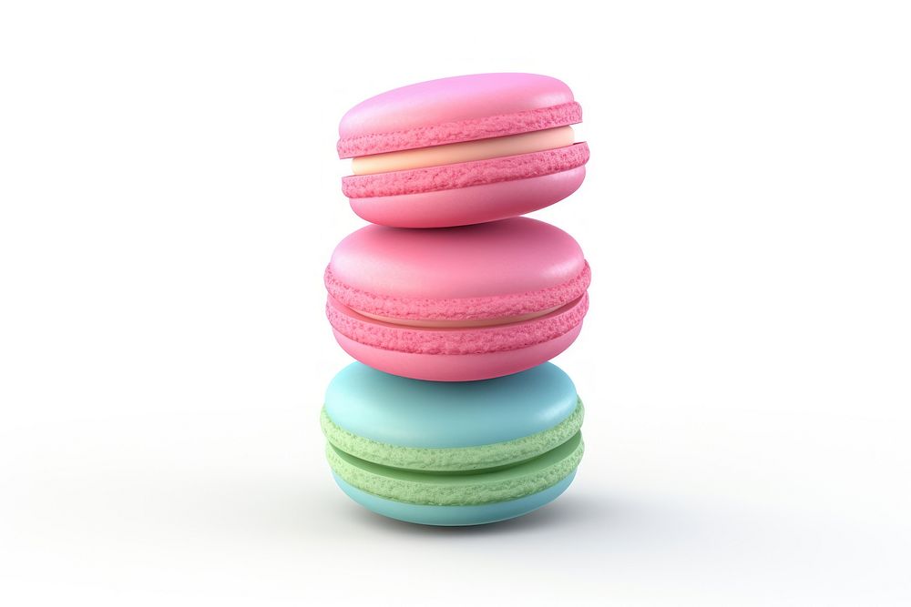 Macarons food pink white background. AI generated Image by rawpixel.