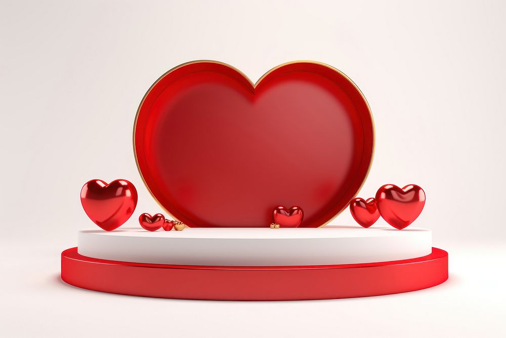 Heart red celebration decoration. AI generated Image by rawpixel.