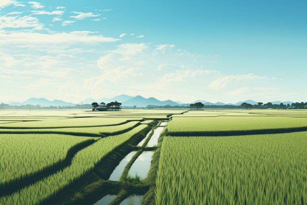 Field agriculture landscape outdoors. AI generated Image by rawpixel.