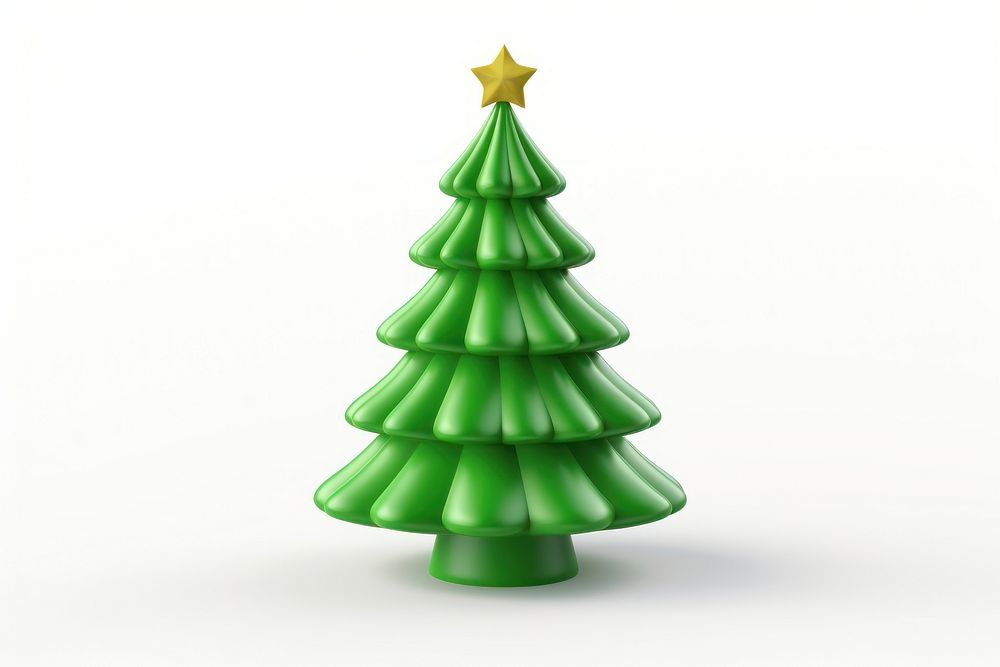 Christmas tree white background christmas tree. AI generated Image by rawpixel.