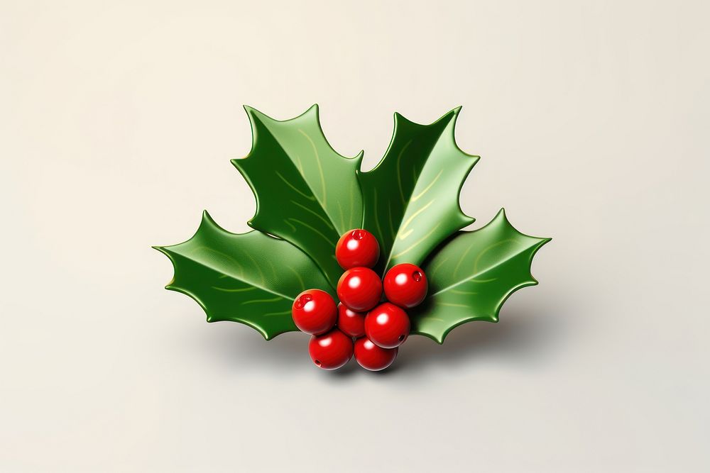 Leaf christmas cherry holly. AI generated Image by rawpixel.
