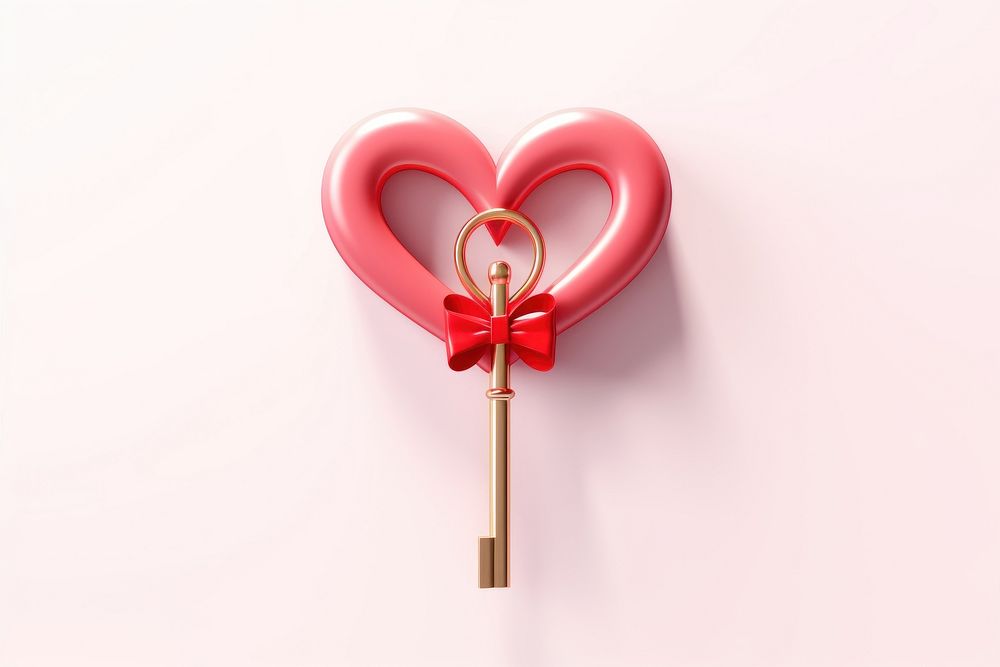 Key heart celebration lollipop. AI generated Image by rawpixel.
