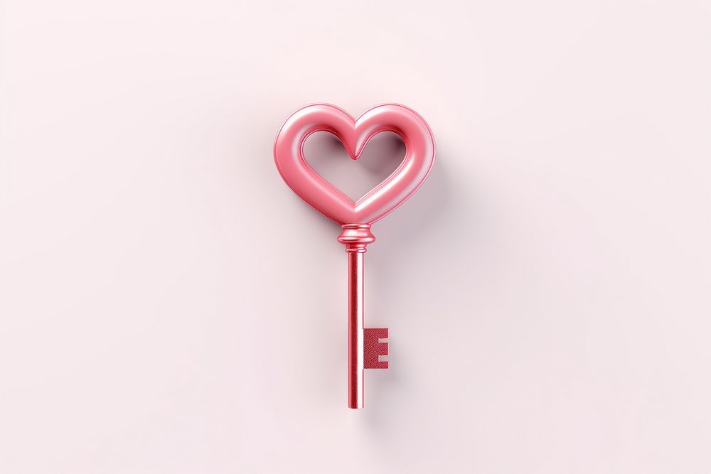 Key symbol heart heart shape. AI generated Image by rawpixel.