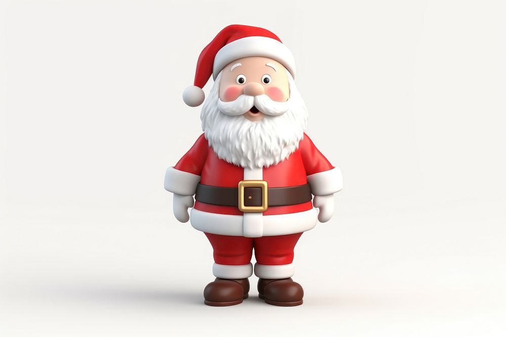 Toy white background representation santa claus. AI generated Image by rawpixel.