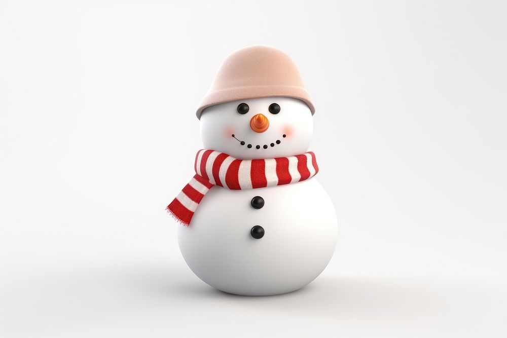 Snowman christmas cartoon winter. AI generated Image by rawpixel.