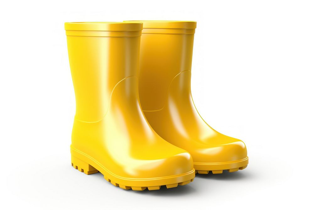 Rain boots footwear yellow shoe. 