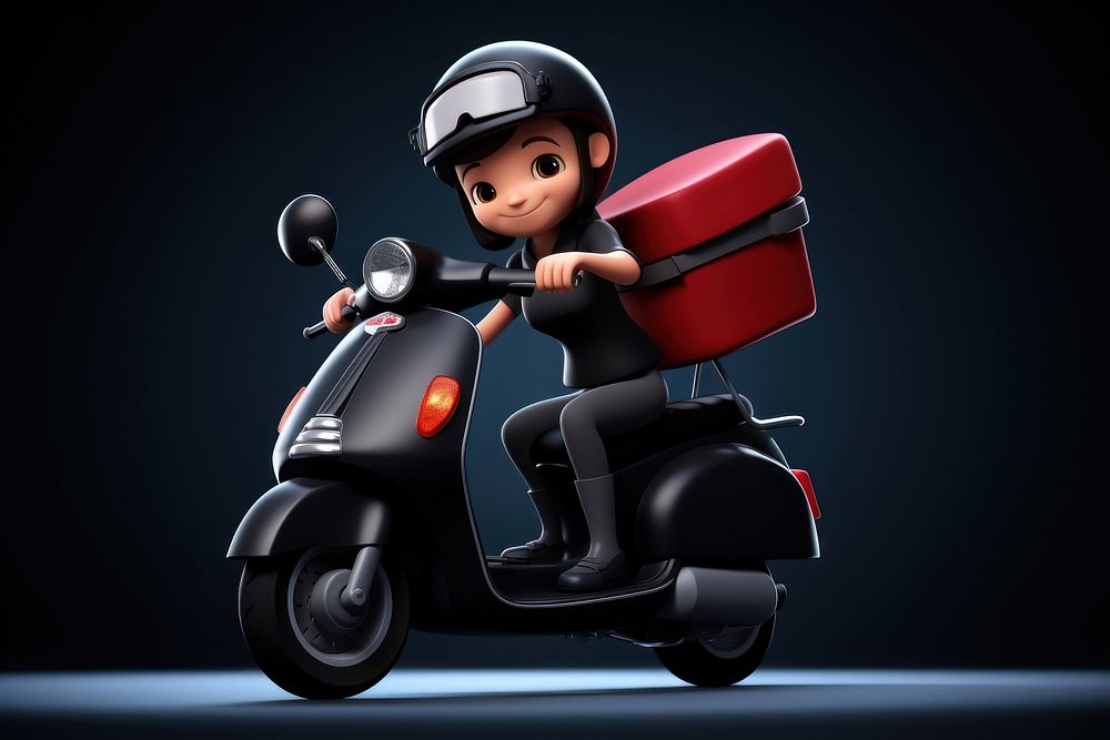 Scooter motorcycle vehicle riding. AI generated Image by rawpixel.
