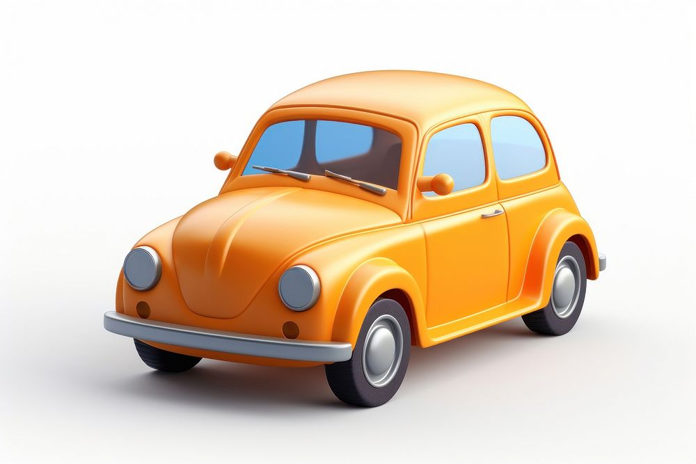 Car vehicle cartoon white background. 