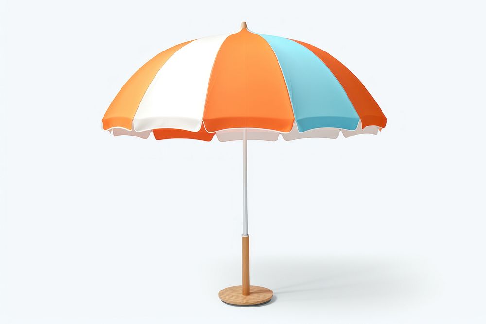 Umbrella summer white background beach umbrella. AI generated Image by rawpixel.