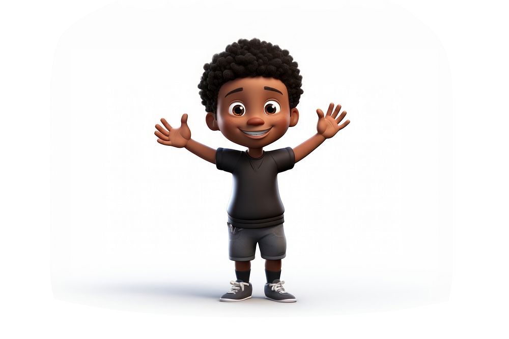 Cartoon black white background portrait. AI generated Image by rawpixel.