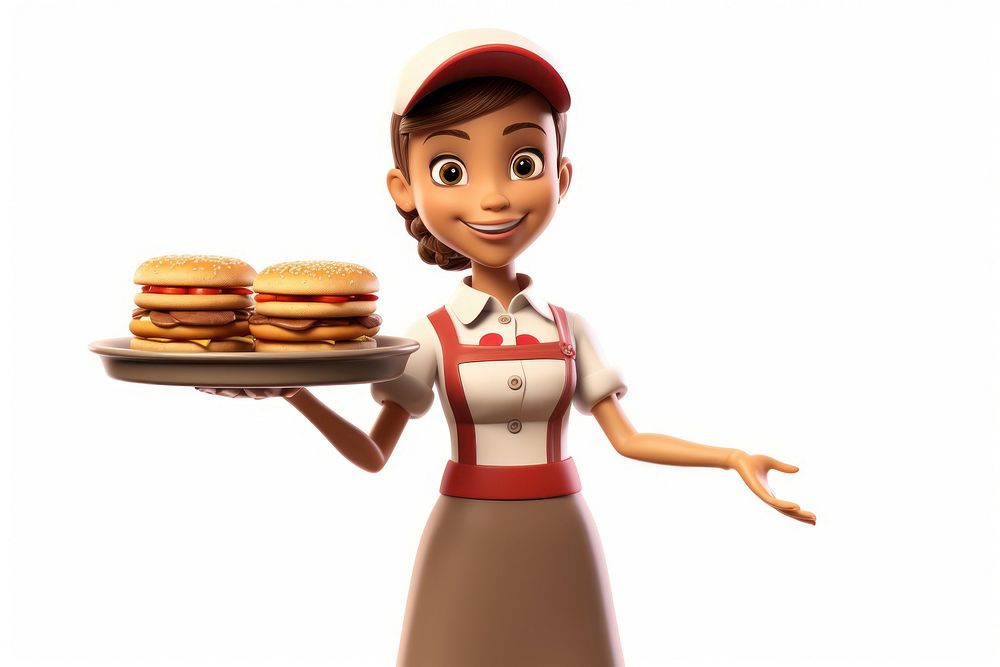 Food cartoon burger bread. AI generated Image by rawpixel.
