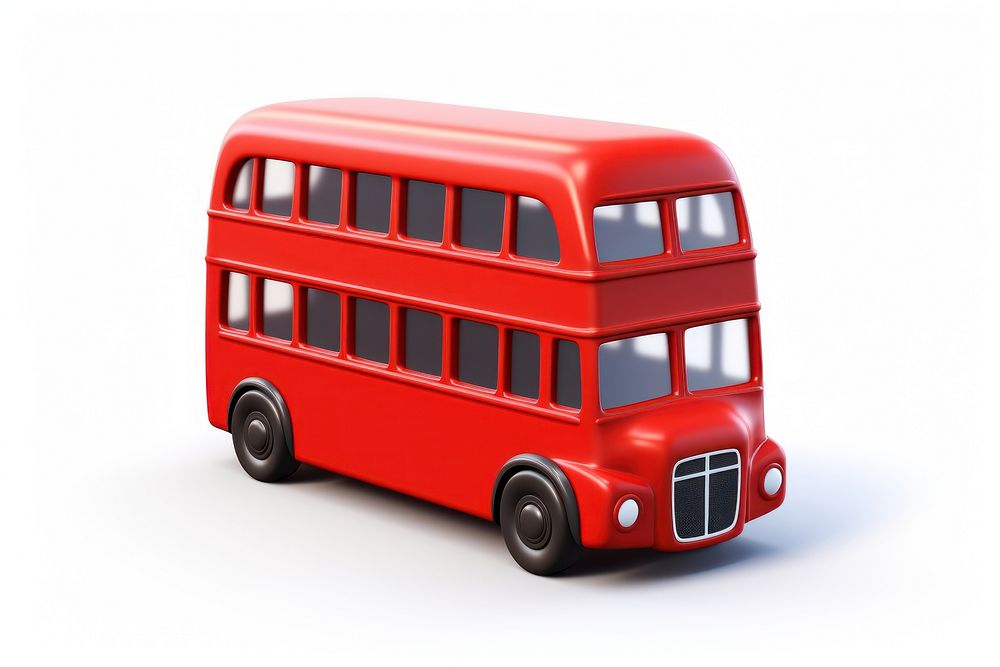 Bus vehicle car red. AI generated Image by rawpixel.