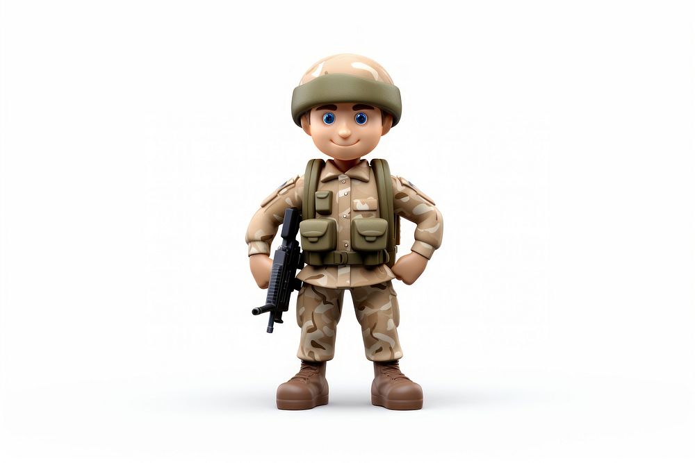 Military soldier cartoon weapon. AI generated Image by rawpixel.