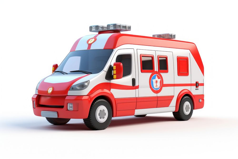 Ambulance vehicle car van. AI generated Image by rawpixel.