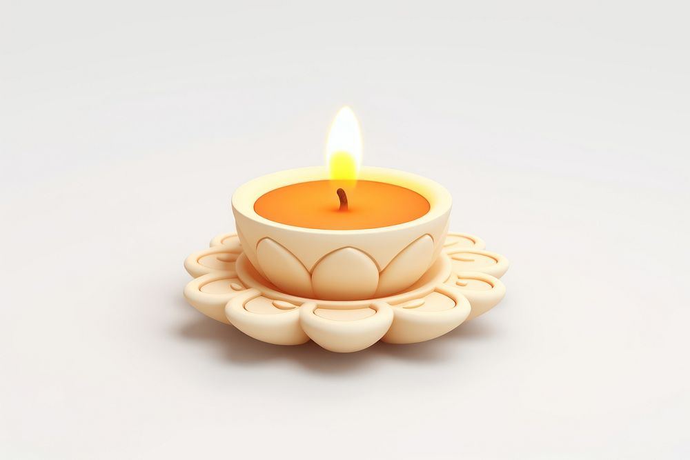 Diwali candle fire decoration. AI generated Image by rawpixel.