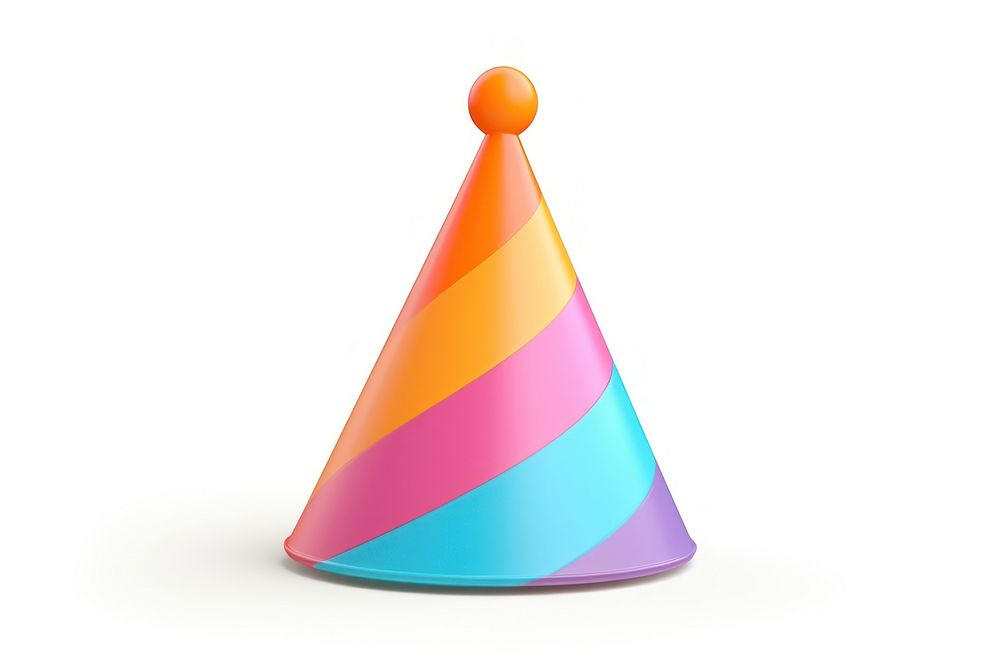 Party hat white background celebration. AI generated Image by rawpixel.