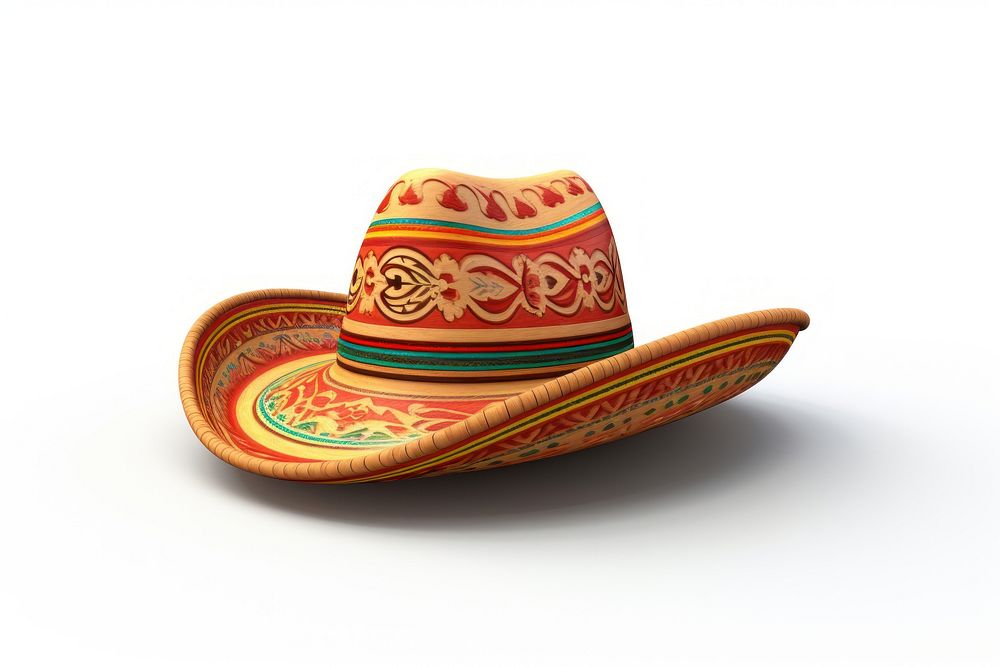 Sombrero hat white background headwear. AI generated Image by rawpixel.