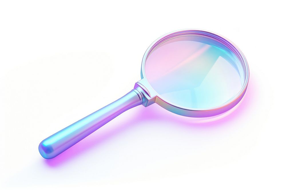 Magnifying glass white background reflection science. AI generated Image by rawpixel.
