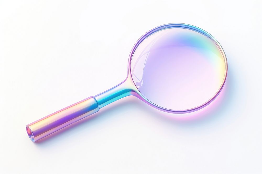 Magnifying glass white background reflection circle. AI generated Image by rawpixel.