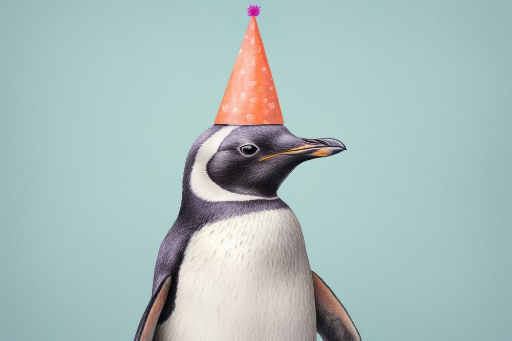 Penguin celebration animal bird. 