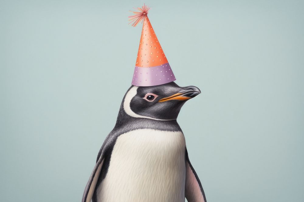 Penguin celebration animal bird. 