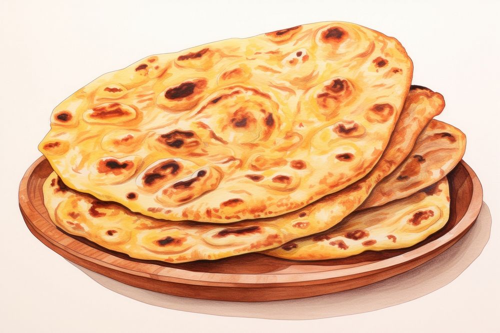 Tortilla bread naan food. AI generated Image by rawpixel.